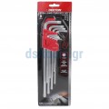 Κλειδιά Allen Torx, μακρυά, set 9 τεμαχίων